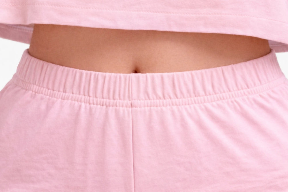 Bamboo Fabric Mid Rise Shorts | Beige and Mauve | Pack of 2 - EarthBased 